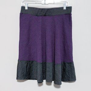 Ibex Women's Zque Merino Wool Skirt Fit & Flare Size Medium Purple Gray